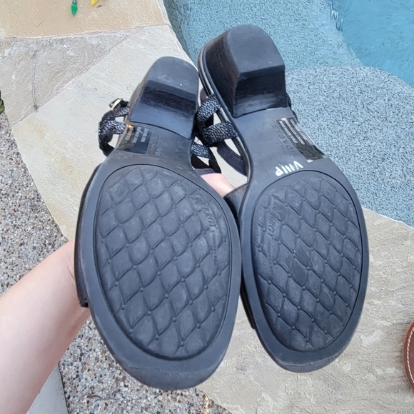 Aravon by new balance Serena AAO02BK Black Sandleather upper sandals sz10 - Picture 8 of 11